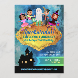 Halloween Birthday Invitations