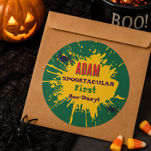 Halloween Birthday Kids Party Halloween Classic Round Sticker