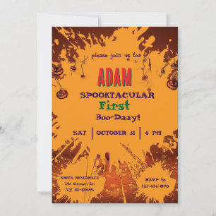 Halloween Birthday Kids Party Halloween  Invitation