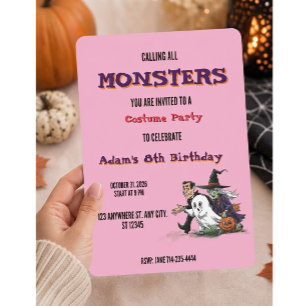 Halloween Birthday Kids Party Halloween Invitation