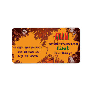 Halloween Birthday Kids Party Halloween Label