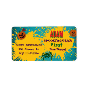 Halloween Birthday Kids Party Halloween Label