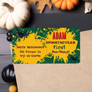 Halloween Birthday Kids Party Halloween Label