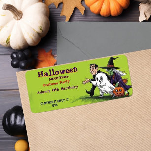 Halloween Birthday Kids Party Halloween Label