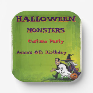 Halloween Birthday Kids Party Halloween Paper Plate