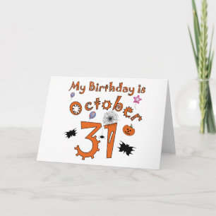 Halloween Birthday October 31st Card