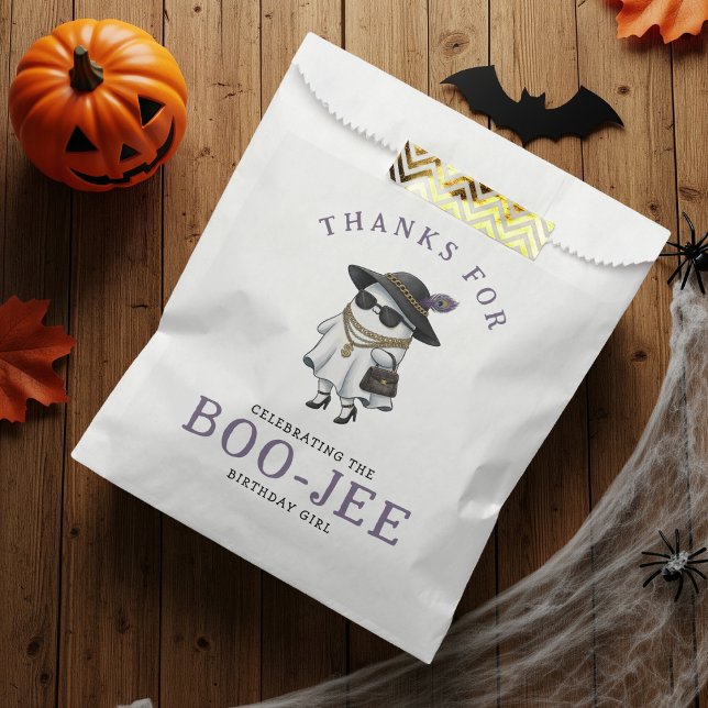 Halloween Birthday Party Boujee Ghost Favour Bags (Halloween Birthday Party Boujee Ghost Favor Bag
)