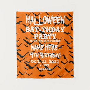 HALLOWEEN BIRTHDAY PARTY CELEBRATION TAPESTRY