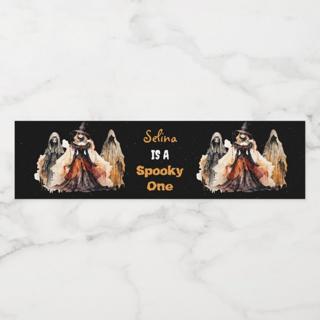 Halloween Birthday Party Drinking Cocktail Water Bottle Label (Single Label)