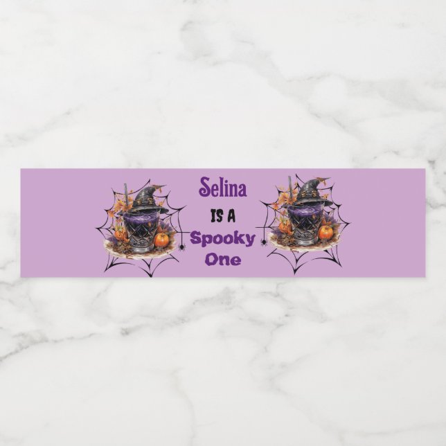 Halloween Birthday Party Drinking Cocktail Water Bottle Label (Single Label)