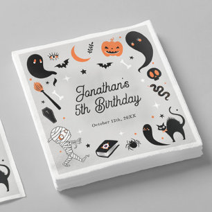 Halloween Birthday Party For Boys Napkin