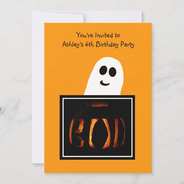 Halloween Birthday Party Invitation (Front)