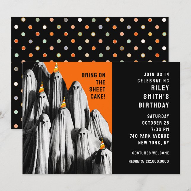 Halloween Birthday Party Invitation (Front/Back)