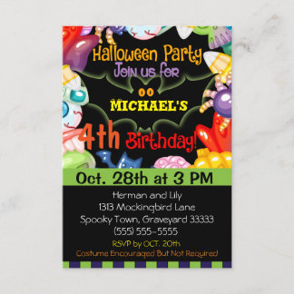 Halloween Birthday Party Invitation