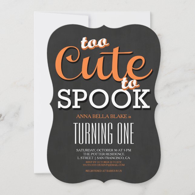 Halloween Birthday Party Invitation (Front)