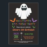 Halloween Birthday Party Invitation<br><div class="desc">Halloween Birthday Invitation. Halloween Birthday Invitation. Halloween party invite. Boy or Girl Bday Bash Invite. 1st 2nd 3rd 4th 5th 6th 7th 8th 9th 10th 11th 12th 13th 14th 15th, Any Ages. Chalkboard. Halloween Boo-thday Party. For further customisation, please click the "Customise it" button and use our design tool to...</div>