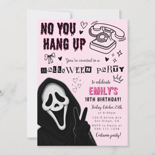 Halloween Birthday Party Invitation (Front)