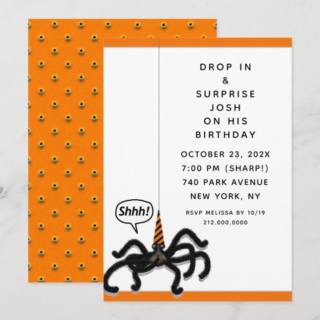Halloween Birthday Party Invitation (Front/Back)