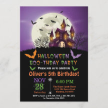 Halloween Birthday Party Invitation