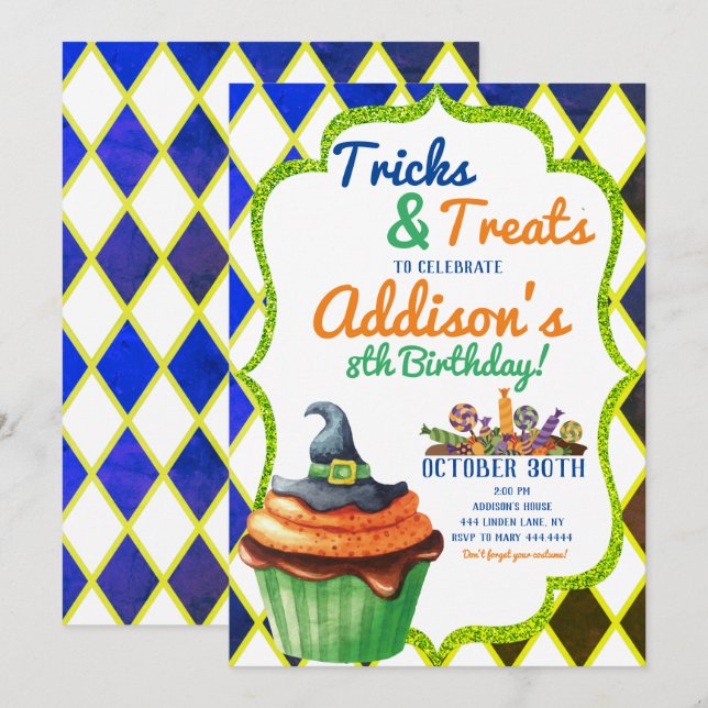 Halloween Birthday Party Invitation (Front/Back)