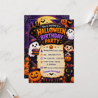 Halloween Birthday Party Invitation | Spooky Hallo