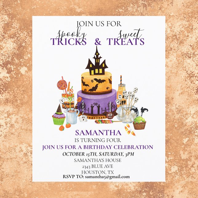 Halloween Birthday Party Kids Cake Treats Sweets  (Creator Uploaded)