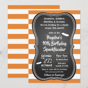 Halloween Birthday Party Kids Costume Invitation