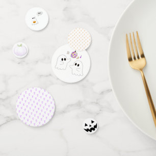 Halloween Birthday Party   Minimal Pumpkin Design Confetti