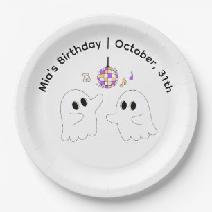 Halloween Birthday Party   Minimal Pumpkin Design Paper Plate