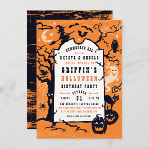 Halloween Birthday Party,  or Costume Party Invitation