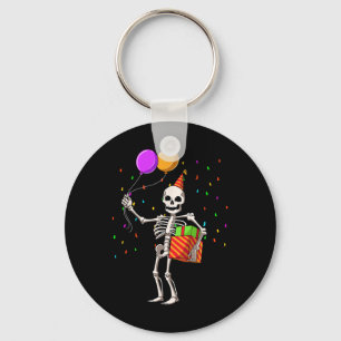 Halloween Birthday Party Outfit Skeleton Birthday  Key Ring