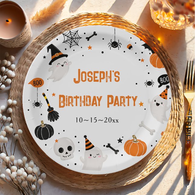 Halloween Birthday Party Paper Plate (Creator Uploaded)