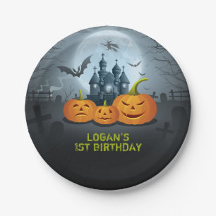 Halloween Birthday Party Plate