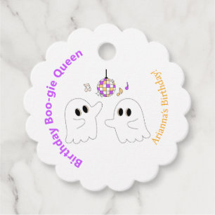 Halloween Birthday Party   Spooky Dancefloor Ghost Favour Tags