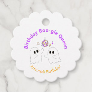 Halloween Birthday Party   Spooky Dancefloor Ghost Favour Tags
