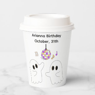 Halloween Birthday Party Spooky Dancefloor Ghost Paper Cups