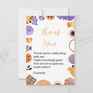 Halloween Birthday Party Thank You Card