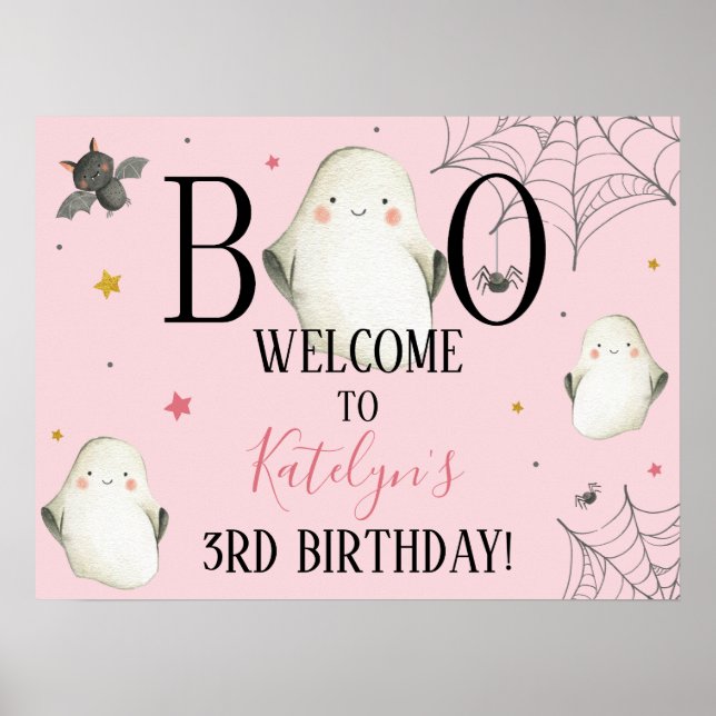 Halloween Birthday Party Welcome Sign (Front)