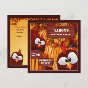 Halloween Birthday Pumpkin Patch Kid's Invitation