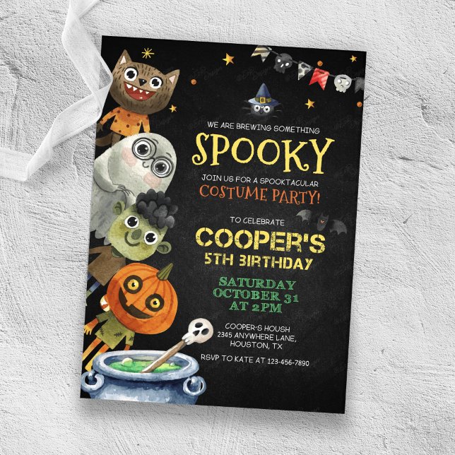 Halloween Birthday Spooky Costume Party Invitation (Creator Uploaded)
