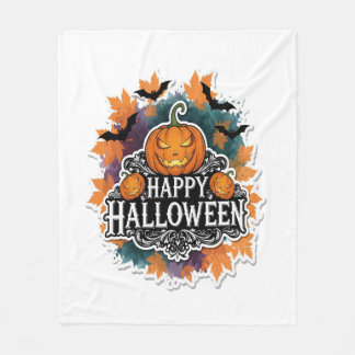 Halloween Birthday Squad Creepy Clown Ghost Zombie Fleece Blanket