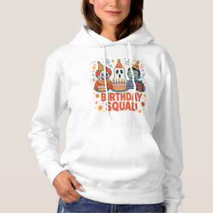 Halloween Birthday Squad Creepy Clown Ghost Zombie Hoodie