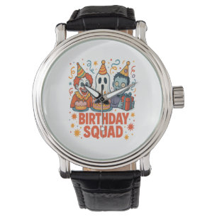 Halloween Birthday Squad Creepy Clown Ghost Zombie Watch