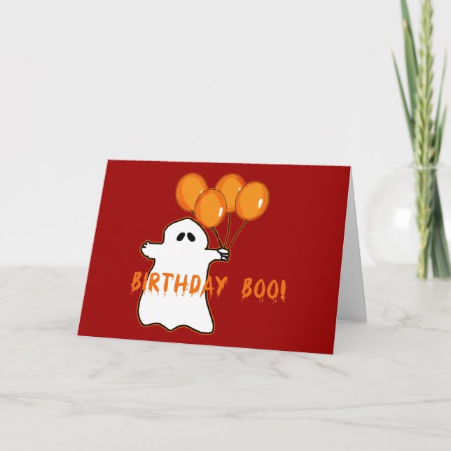 Halloween Birthday T-shirts and Gifts Card (Front)