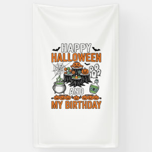 Halloween Birthday Vintage Pumpkin Party Design_1 Banner