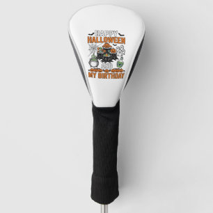 Halloween Birthday Vintage Pumpkin Party Design_1 Golf Head Cover