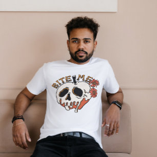 HALLOWEEN BITE ME MELTING SKULL T-Shirt