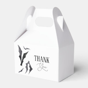 Halloween Black and White Bats Favour Box