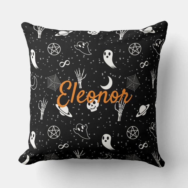 Halloween Black and White Theme Cushion (Front)