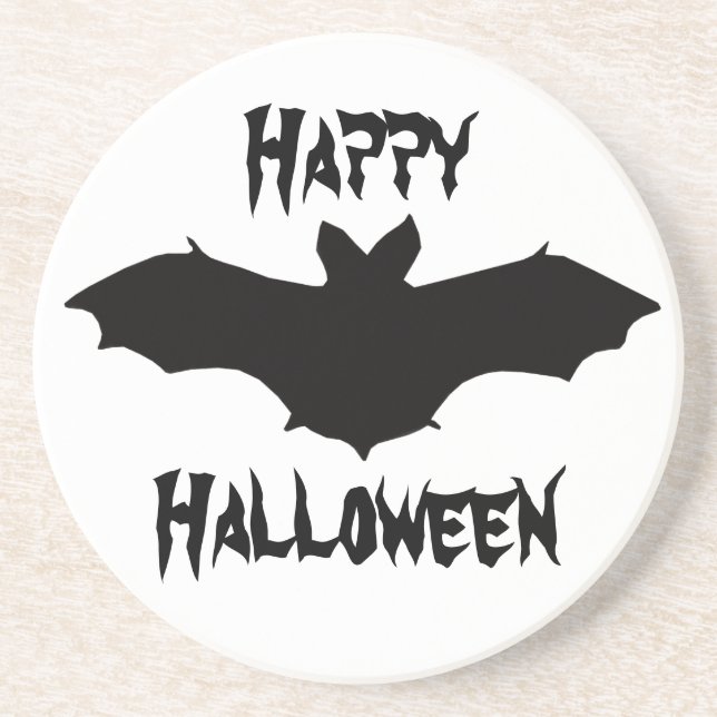 Halloween Black Bat Coaster (Front)
